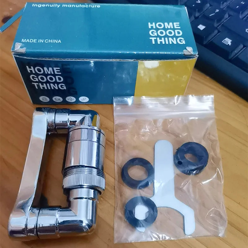 Universal 1080° Rotating Metal Faucet Sprayer Head with 22/24mm Adapter for Washbasin Faucet Extender Aerator Bubbler Nozzle Kitchen Tap