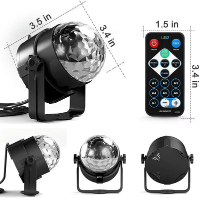 Rotating RGB LED Crystal Magic Ball Light for KTV, Bar, Disco, Party, DJ, and Christmas Decorations