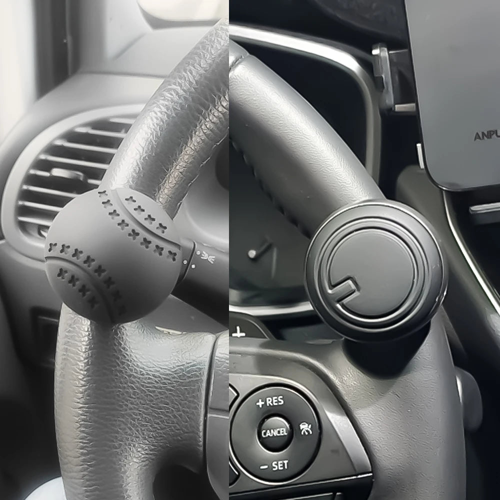 360-Degree Rotating Steering Wheel Booster Spinner Knob with Metal Bearing Power Handle - Ball Shaped Design