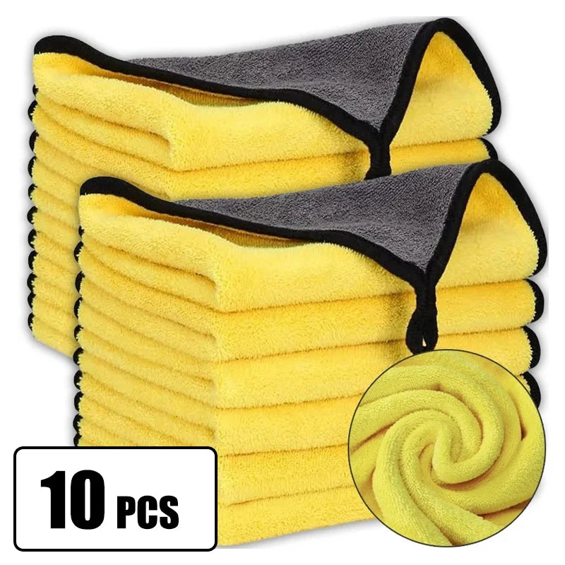 Microfiber Car Wash Towel - 30x30 cm (60 cm) Detailing and Drying Cloth with Hemmed Edges for Superior Car Care