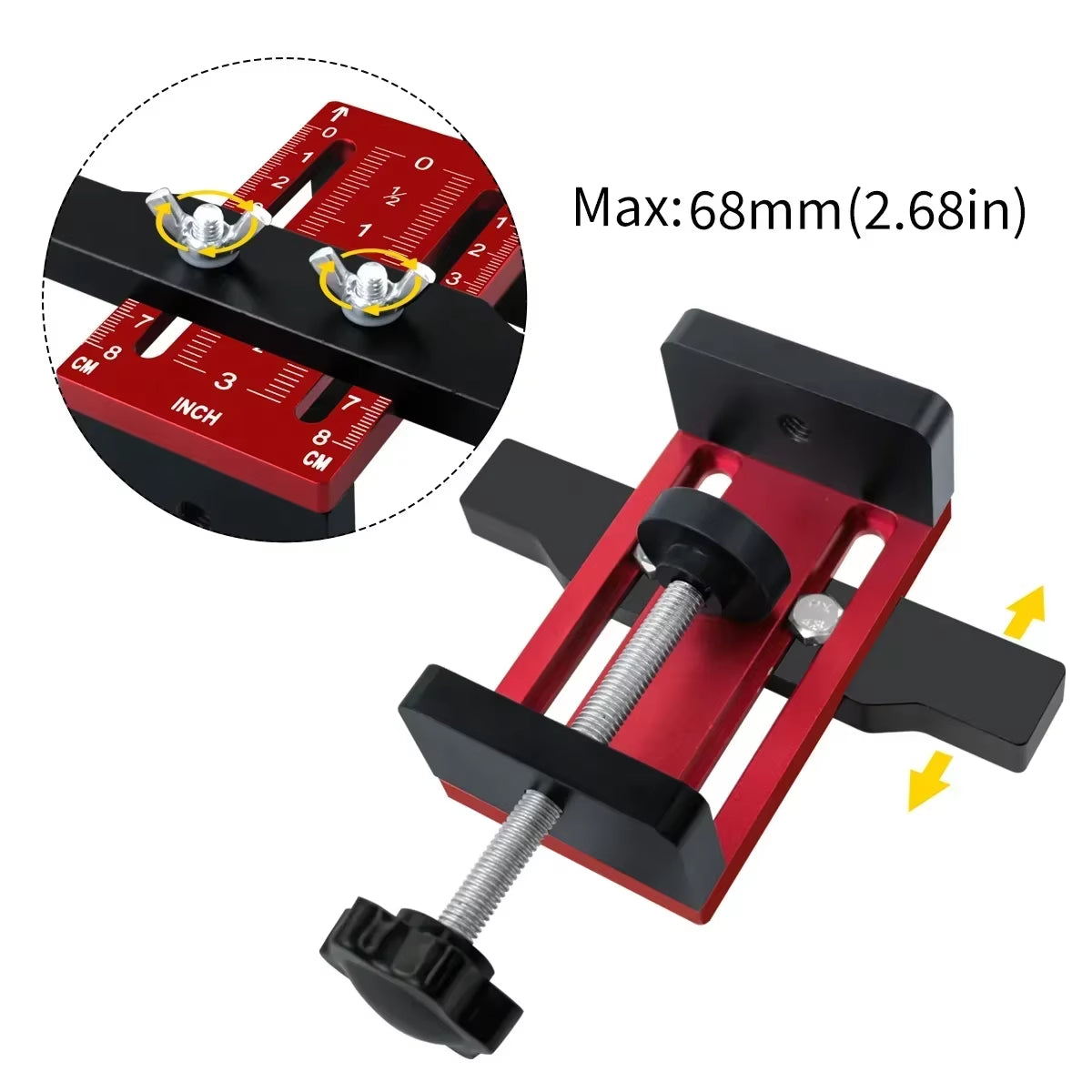 Aluminum Cabinet Door Positioning Jig - Precision Measurement and Drilling Tool for Home Renovation, Manual Operation Required