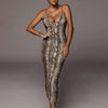 Leopard Print Sleeveless V-Neck Sexy Midi Dress Spring Women Fashion Streetwear Christmas Party Outfits