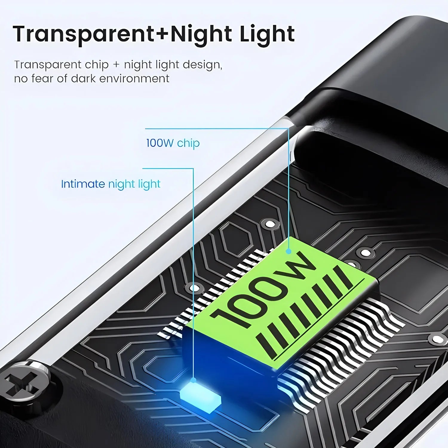 Ultra-Fast 3-in-1 Transparent Luminous Charging Cable for iPhone 15/14/13 - Type-C & Micro Compatibility