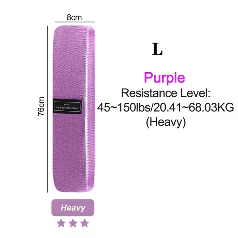 Fitness Resistance Band for Buttocks Expansion - Elastic Cloth Rubber Band for Home Exercise and Sports Equipment