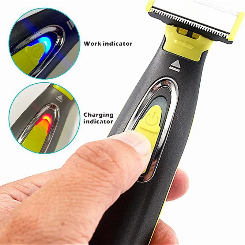MLG Portable Electric Shaver for Men and Women - USB Rechargeable Full Body Trimmer with T-Shaped Blade, Ideal for Beard and Underarm Grooming, Washable Design