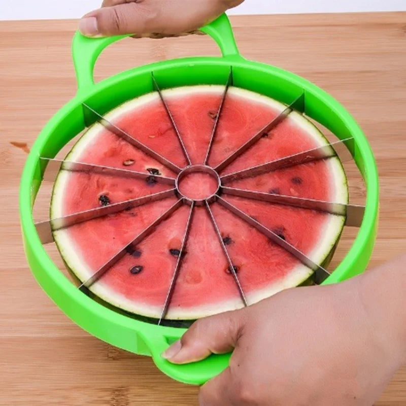 Creative Windmill Watermelon Slicer - Large Stainless Steel Fruit Divider for Effortless Kitchen Prep