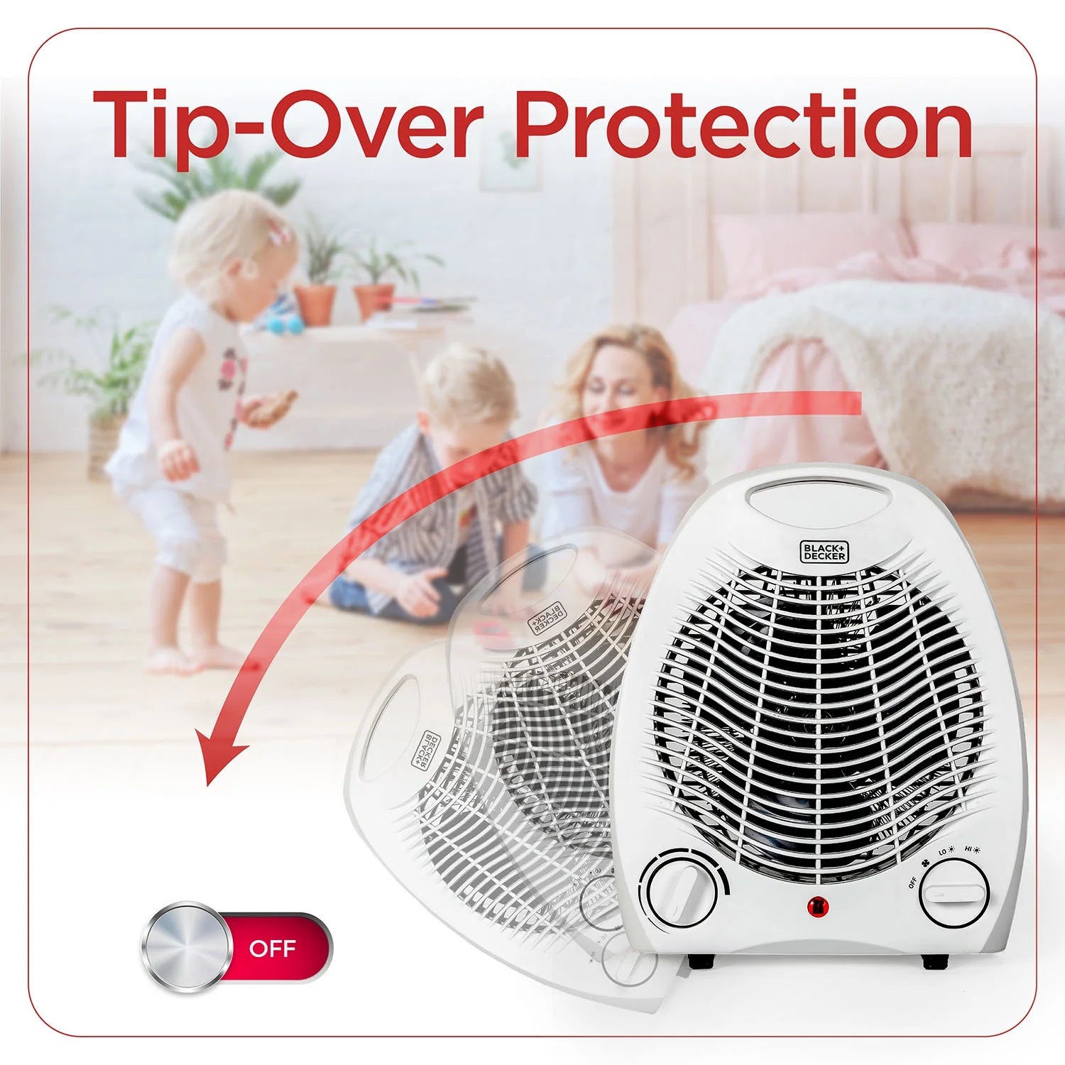 1500W Portable Indoor Personal Desktop Heater - White