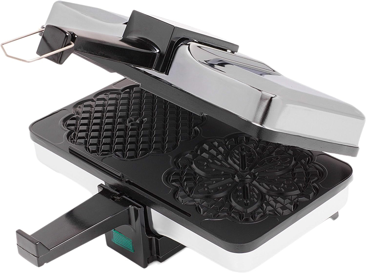 Nonstick Electric Pizzelle Maker - Dual 5-Inch Cookie Press with Recipe Guide - Ideal for Holiday Celebrations and Gift Giving