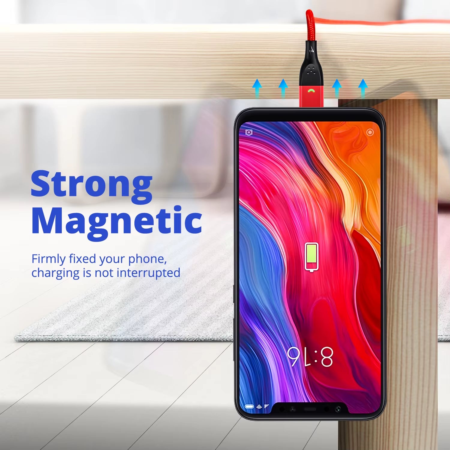 3A USB Magnetic Phone Charger and Data Cable - Fast Charging Type C and Micro USB Magnetic Charging Wire