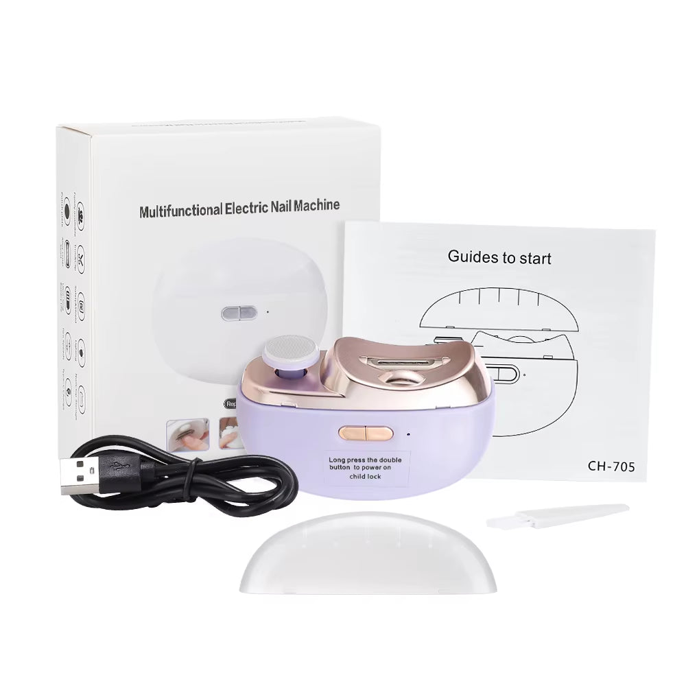 Multifunctional Electric Nail Clipper and Grinder - Portable Automatic Manicure Tool for Grinding and Polishing