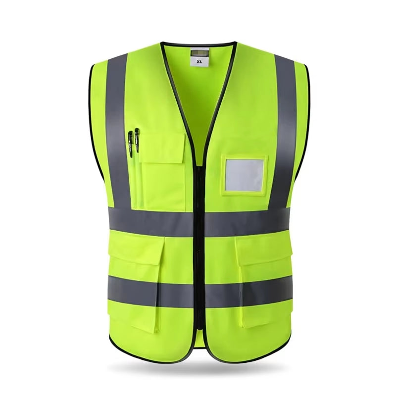 High Visibility Reflective Safety Vest for Outdoor Activities, Motorcycling, and Cycling