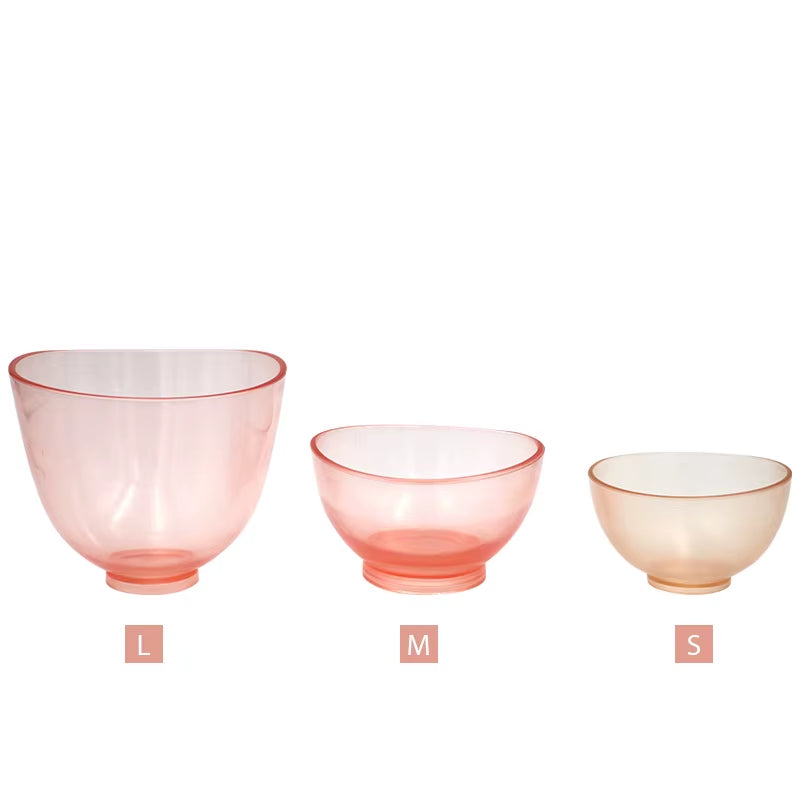 Dental Professional Transparent Flexible Rubber Mixing Bowl - Available in Small, Medium, and Large Sizes for Oral Whitening Procedures