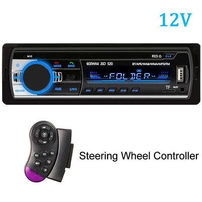 1 Din Digital Bluetooth Car Stereo MP3 Player with FM Radio, USB/SD, and AUX Input - 60W x 4 Audio Output