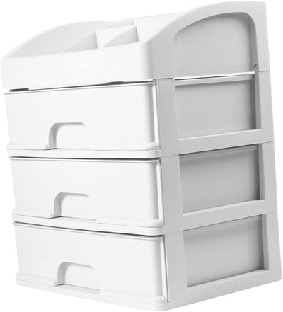 Professional Makeup Storage Case with Drawer, Skincare Organizer and Perfume Holder for Countertop Use