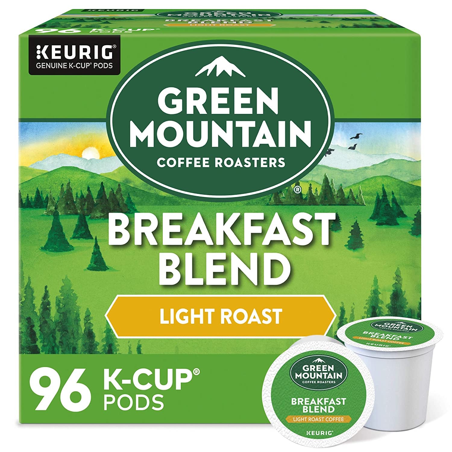 Green Mountain Coffee Roasters Breakfast Blend Single-Serve Keurig K-Cup Pods - CommunityRateLLC