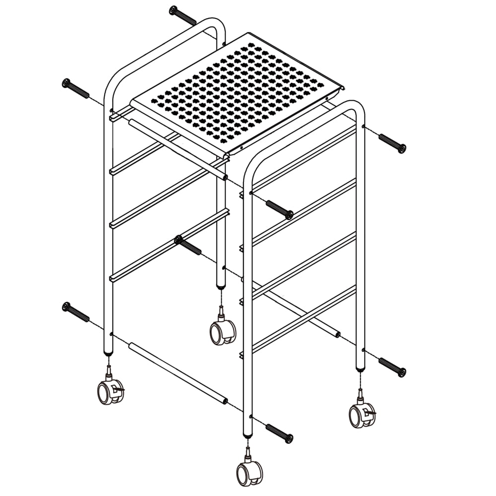 Rolling Storage Trolley Cart with 4 Plastic Drawers on Wheels, White - CommunityRateLLC