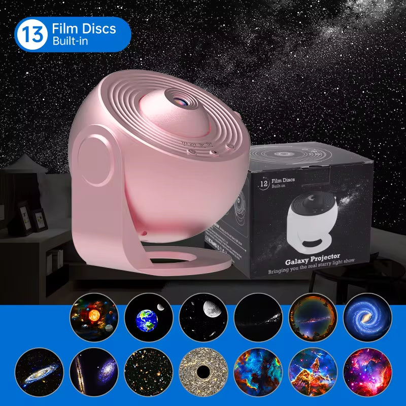 Galaxy Projector Night Light - 360° Rotating Planetarium Lamp for Children's Bedrooms, Ideal for Valentine's Day Gifts and Wedding Decor