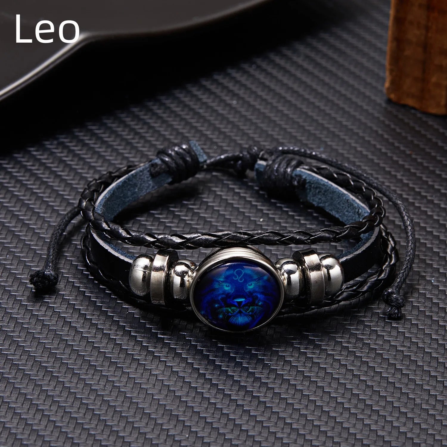 12 Constellation Zodiac Sign Charm Luminous Bracelets Men Women Vintage Multilayer Wrap Leather Bracelet & Bangle Birthday Gift.