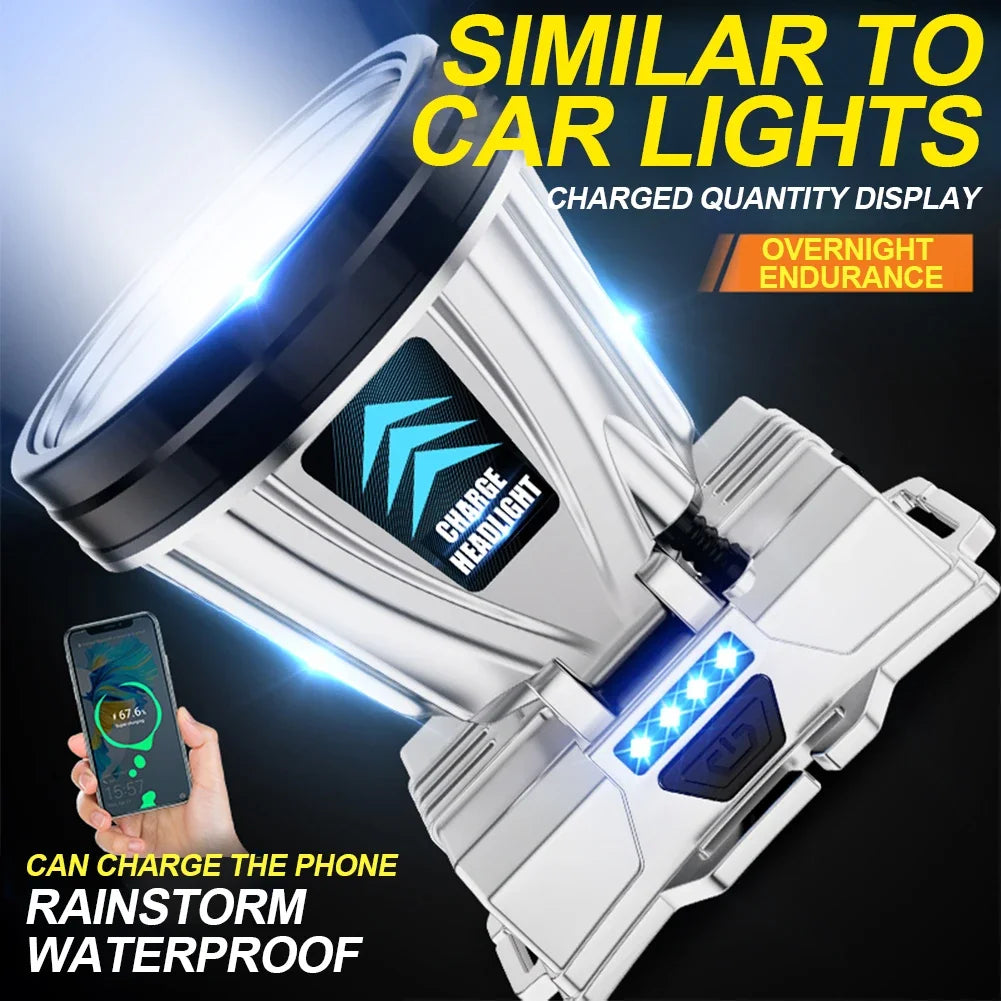 1200mAh High-Power Rechargeable Waterproof Headlamp - Super Bright Emergency Lantern for Fishing and Camping