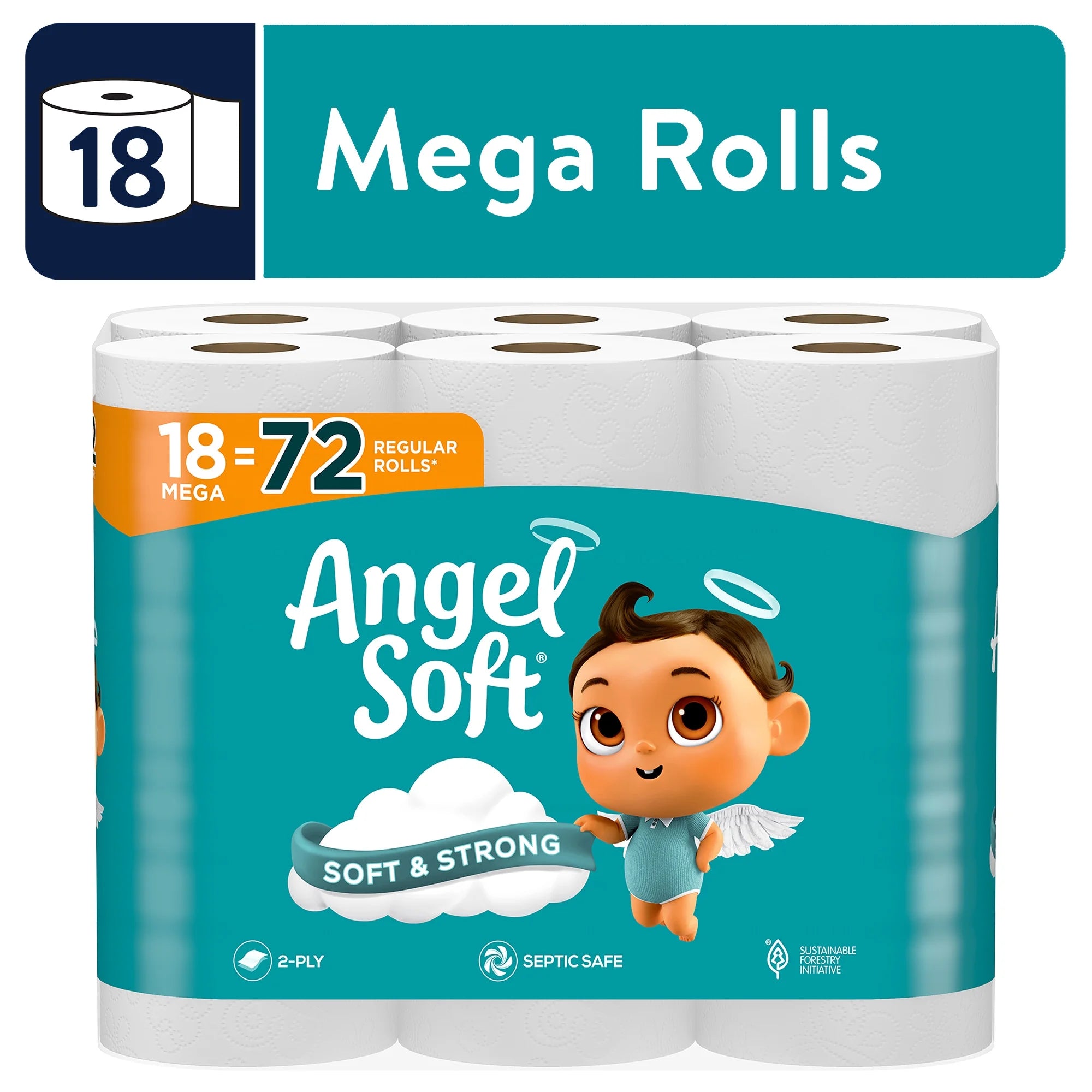 Toilet Paper, 18 Mega Rolls, Soft and Strong Toilet Tissue - CommunityRateLLC