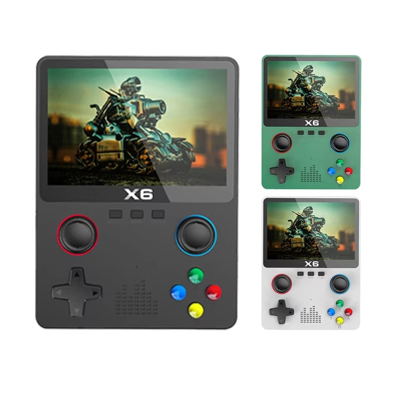 X6 Handheld Game Console - 3.5" IPS Screen, Dual Joystick, 11 GBA Simulators - Perfect Gift for Kids!