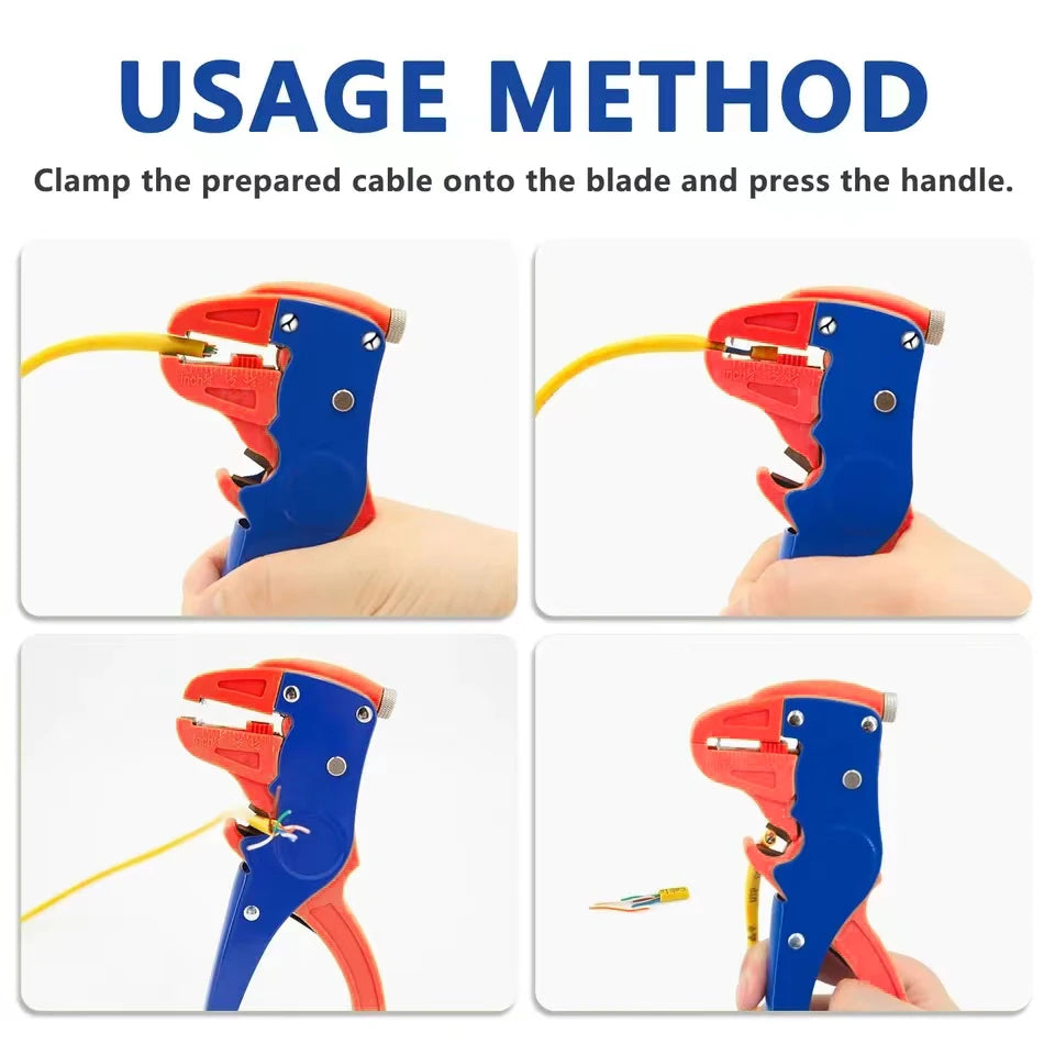 Heavy-Duty 2-in-1 Automatic Wire Stripper and Cutter Eagle Nose Pliers for Automotive and Electronic Repairs