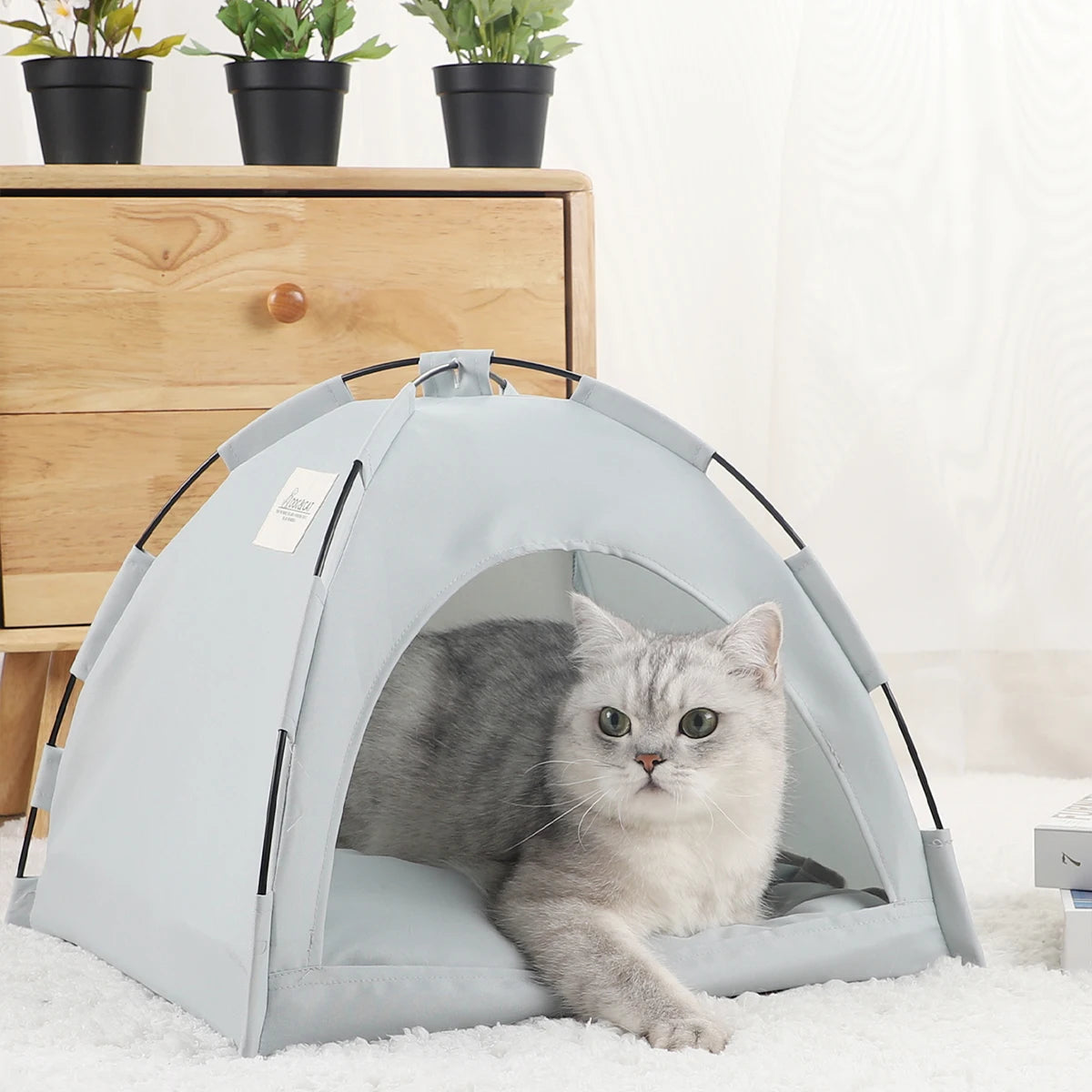 Luxury Pet Tent Bed for Cats - Cozy Winter Cushions and Accessories for Comfort and Style