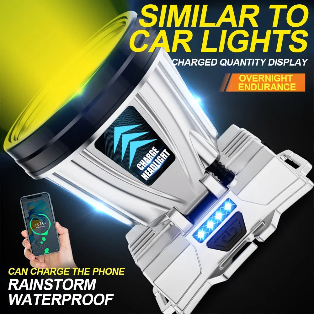 1200mAh High-Power Rechargeable Waterproof Headlamp - Super Bright Emergency Lantern for Fishing and Camping