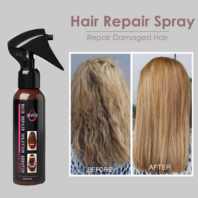 100ml Keratin Hair Repair Spray for All Hair Types - Restores Damage and Softens Hair