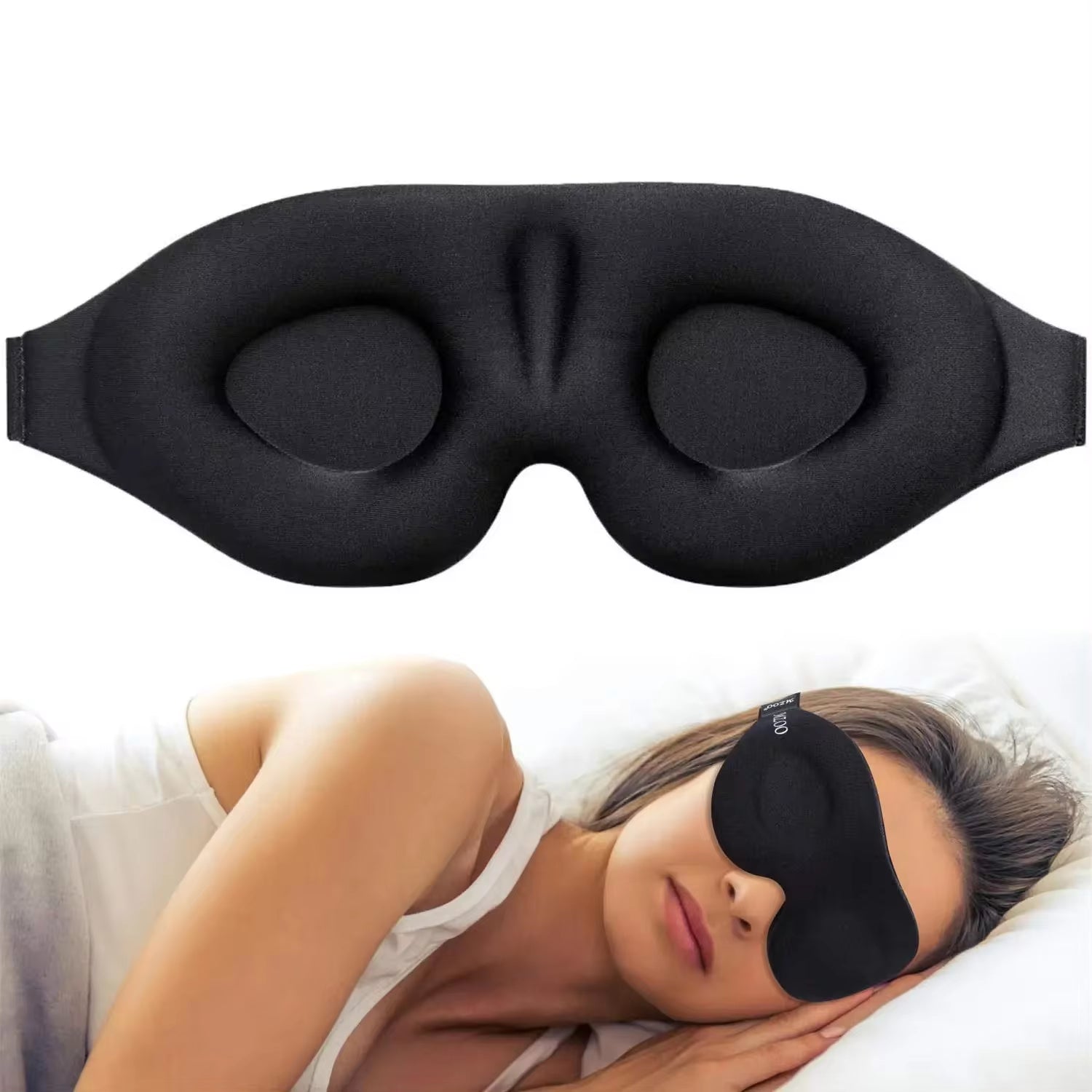 3D Contoured Sleep Eye Mask - Light Blocking Blindfold for Men and Women