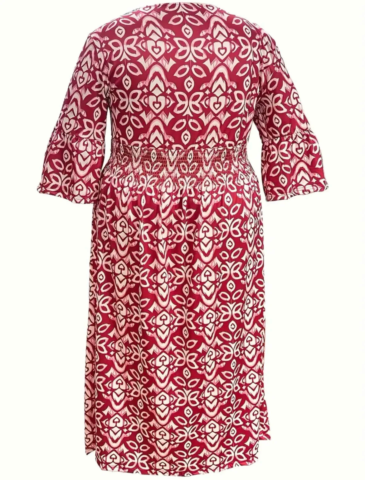 2024 Summer Bohemian V-Neck Floral Wrap Dress for Women - Elegant Loose Beachwear for Holidays