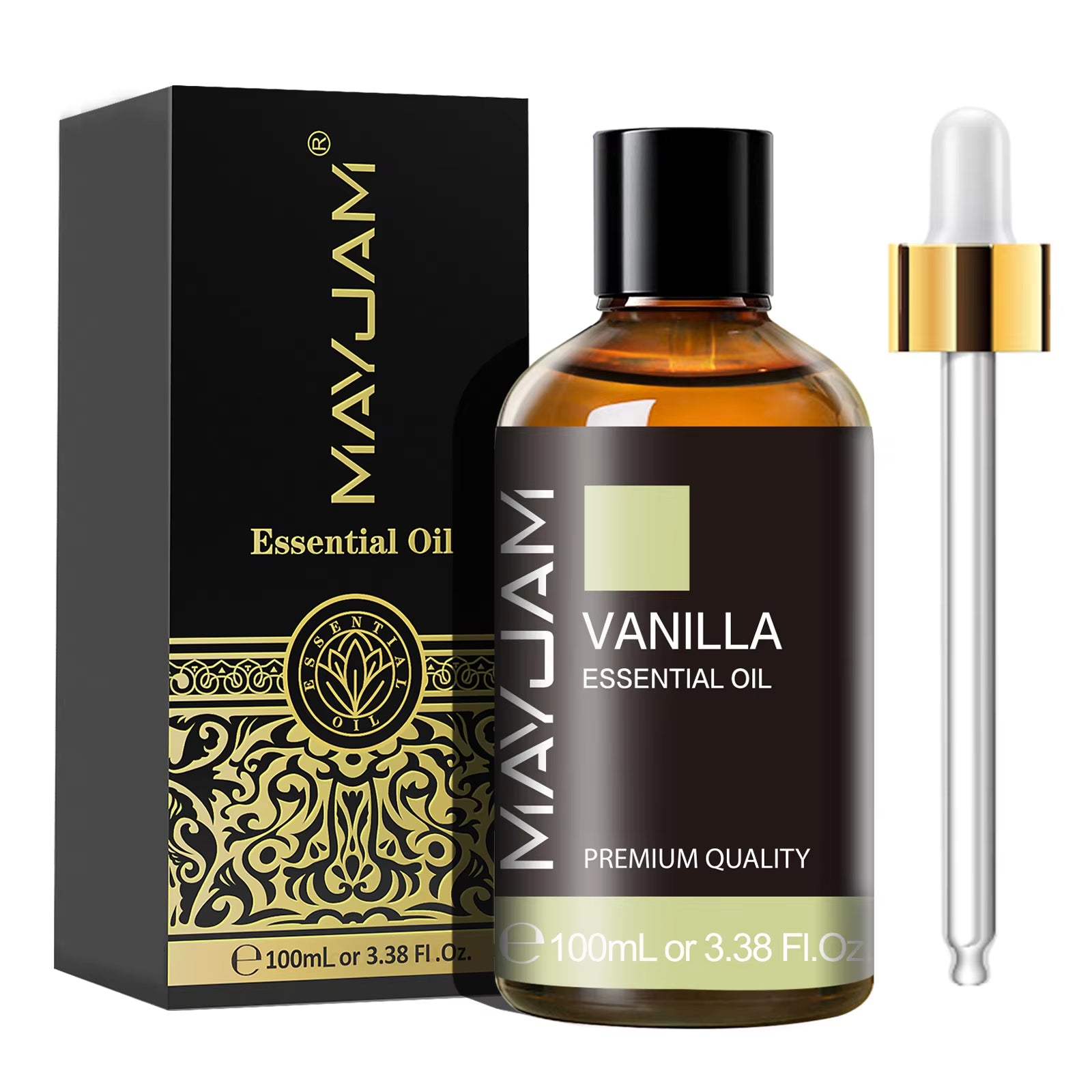 100ML Essential Oil with Dropper - Sandalwood, Lavender, Eucalyptus, and Vanilla Aromatherapy Oil for Humidifiers and Candle Burners