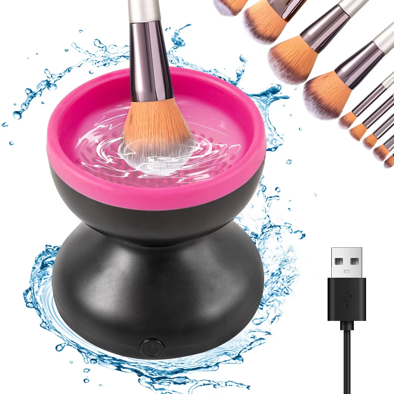 Effortless Clean: Portable USB Electric Makeup Brush Cleaner & Dryer with Silicone Technology