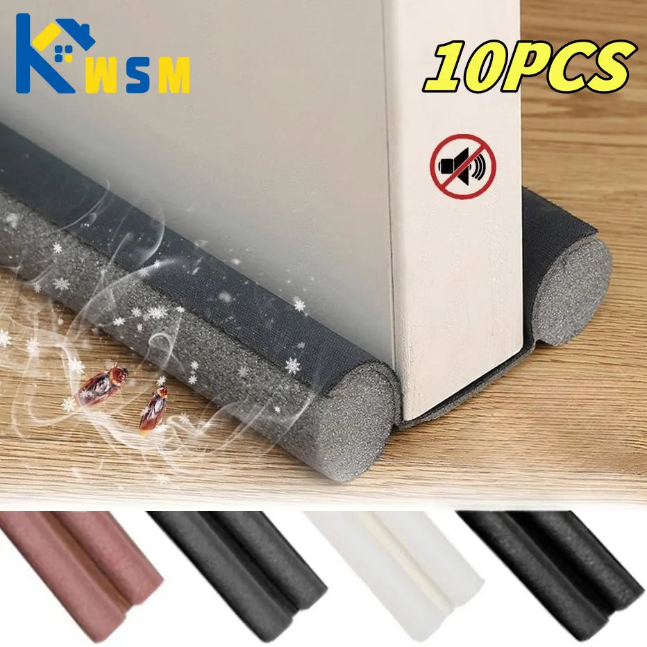 10Pcadjustable Door Bottom Seal Strip Weather Strip under Door Draft Stopper Thicker Anti-Cold Gap Blocker Sealing Weather Strip