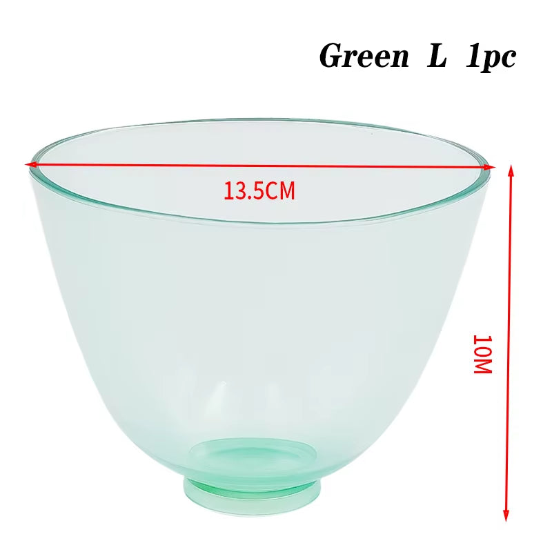 Dental Professional Transparent Flexible Rubber Mixing Bowl - Available in Small, Medium, and Large Sizes for Oral Whitening Procedures