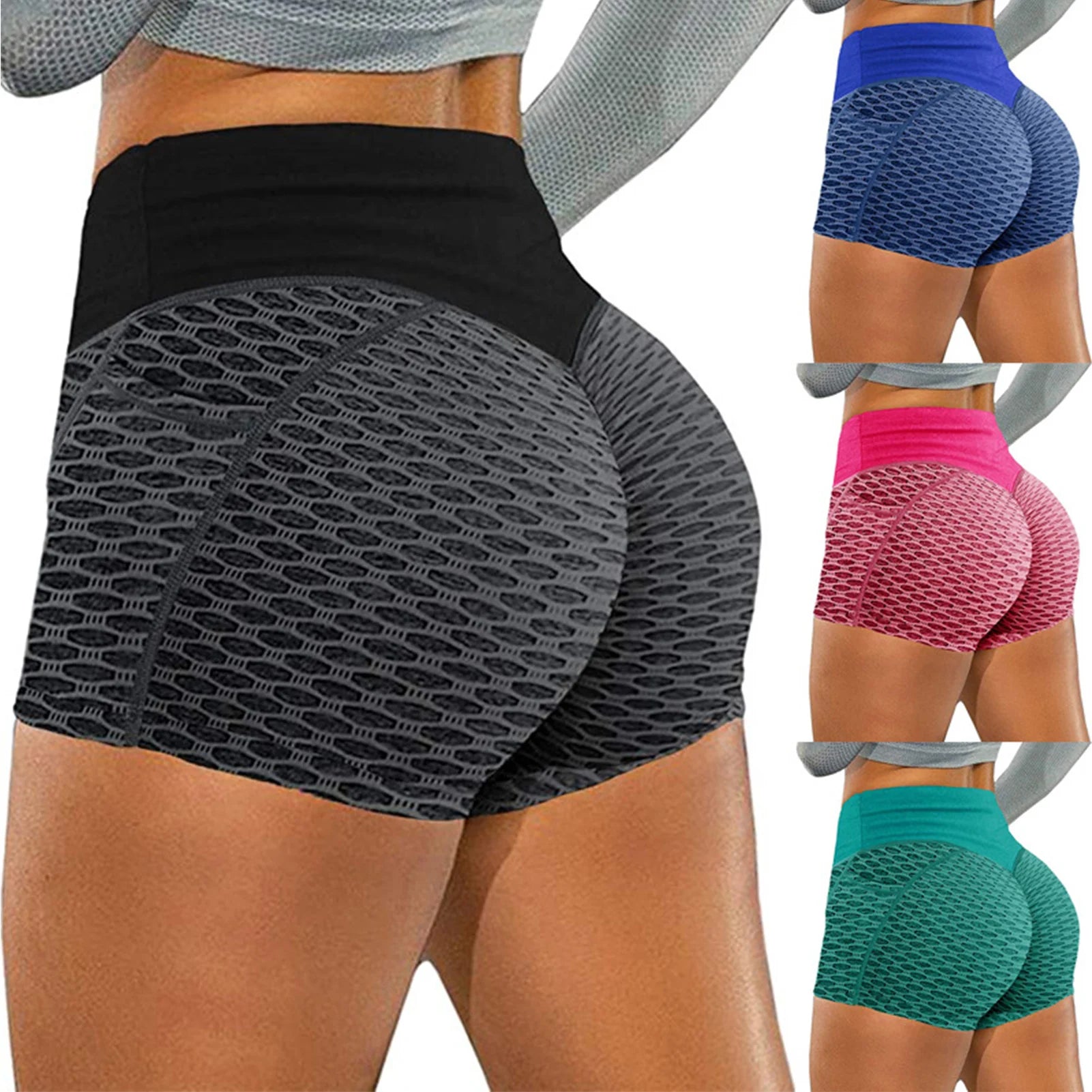 Women's Breathable Yoga Shorts - Lightweight Fitness Leggings in Solid Colors