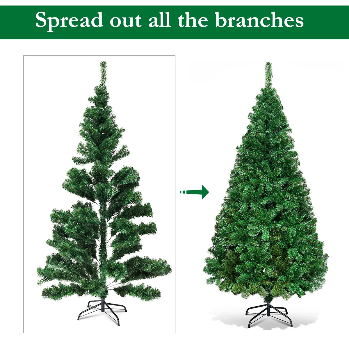 5-Foot Artificial PVC Christmas Tree for Indoor and Outdoor Use - Green