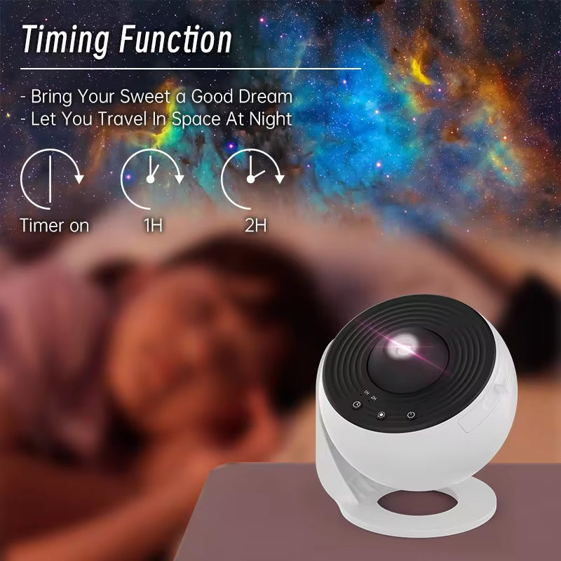 Galaxy Projector Night Light - 360° Rotating Planetarium Lamp for Children's Bedrooms, Ideal for Valentine's Day Gifts and Wedding Decor