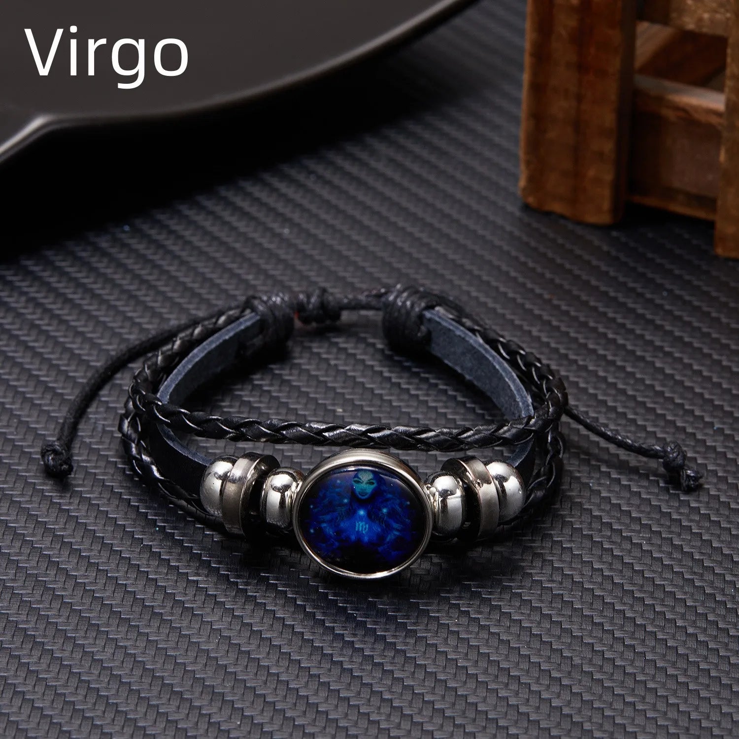 Luminous Zodiac Sign Charm Bracelets for Men and Women - Vintage Multilayer Leather Wrap Bangle, Ideal Birthday Gift