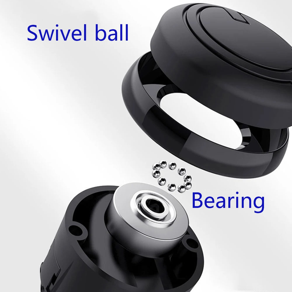 360-Degree Rotating Steering Wheel Booster Spinner Knob with Metal Bearing Power Handle - Ball Shaped Design