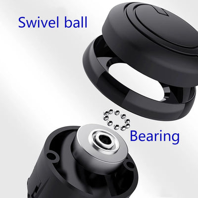 360-Degree Rotating Steering Wheel Booster Spinner Knob with Metal Bearing Power Handle - Ball Shaped Design