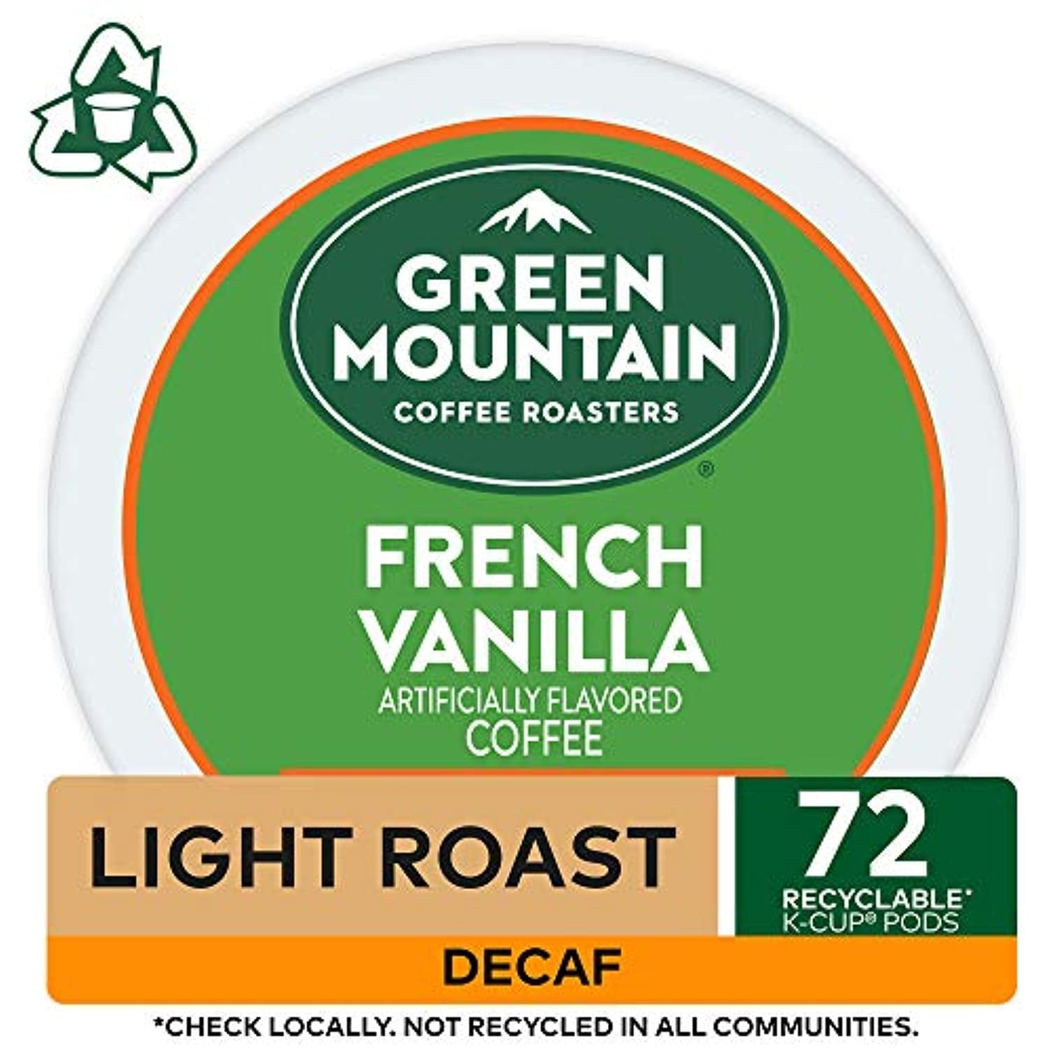 French Vanilla Decaf, Single-Serve Keurig K-Cup Pods, Flavored Light Roast Coffee, 72 Count - CommunityRateLLC