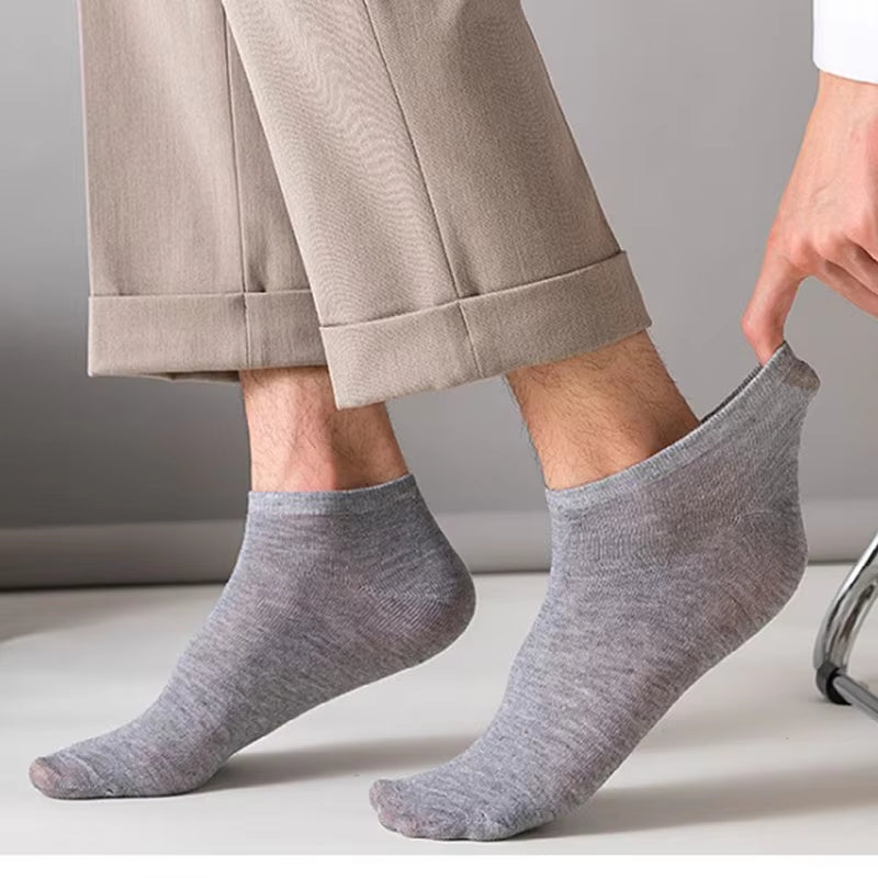 Invisible Low Cut Silicone Non-Slip Boat Socks for Men and Women - 3/5/8 Pairs, Casual Solid Color, Breathable Summer No-Show Ankle Socks