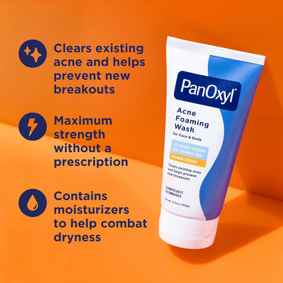 Maximum Strength Acne Foaming Wash with 10% Benzoyl Peroxide, 5.5 Oz
