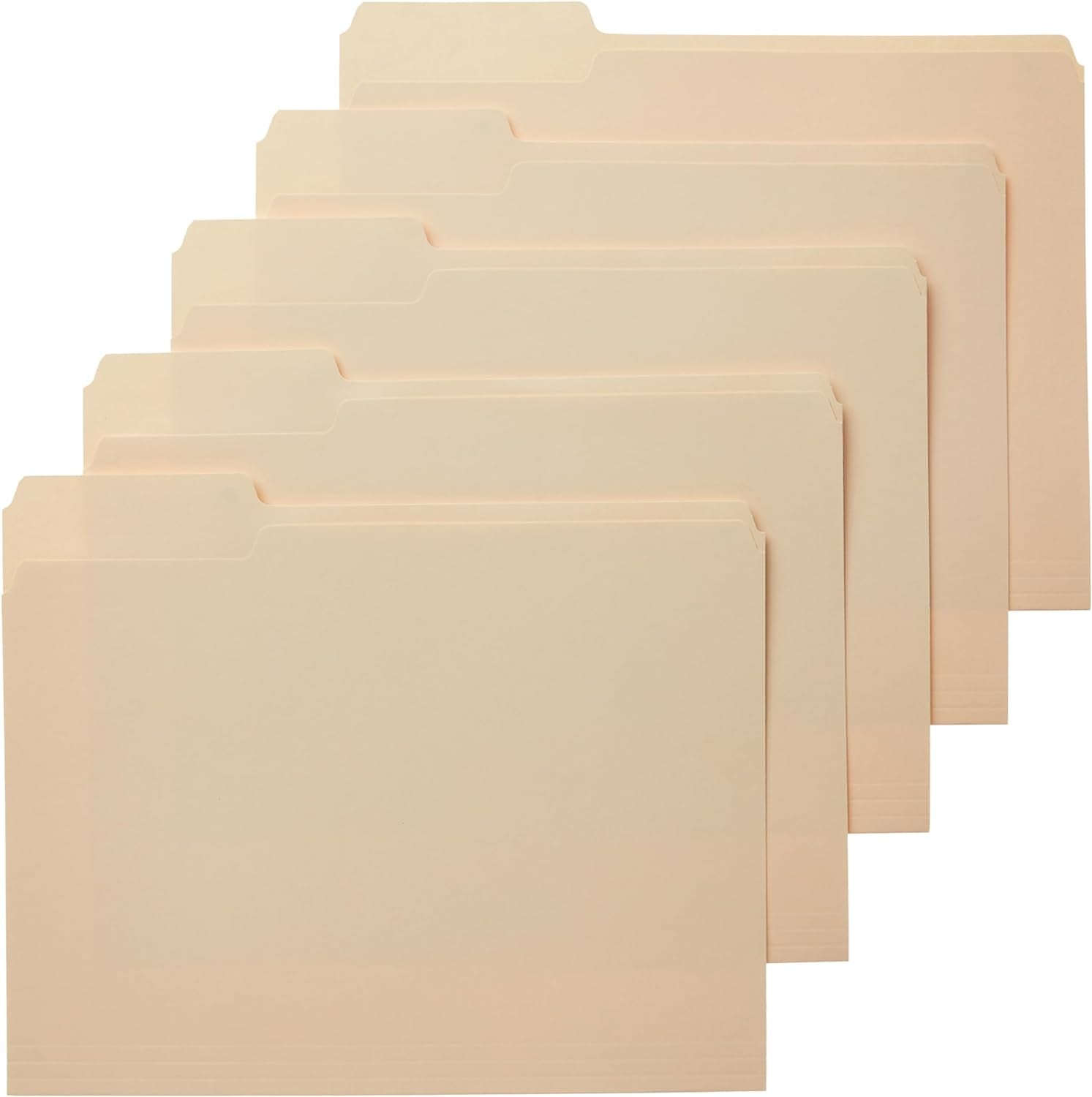 Letter Size File Folders, 1/3-Cut Tab, Assorted Positions, Pack of 100, Manila - CommunityRateLLC