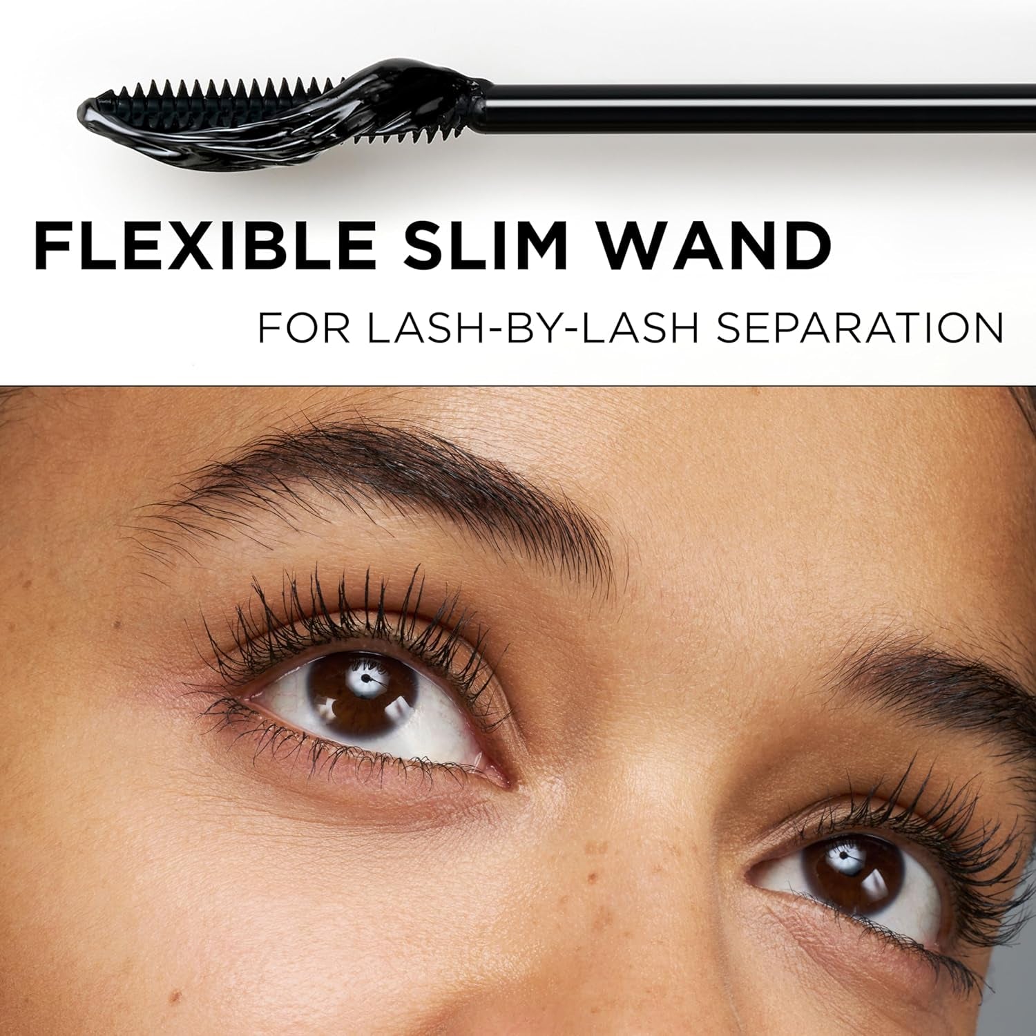 Makeup Telescopic Original Lengthening and Lash Separating Mascara with Dual Precision Brush, Washable, Black Brown, 0.27 Fl Oz.