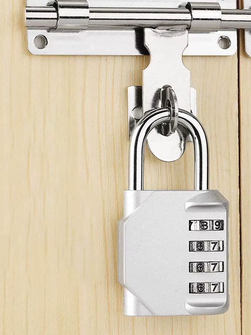 4-Digit Waterproof Padlock for Outdoor Use - Ideal for Doors, Suitcases, Bags, Cabinets, and Windows