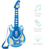 19-Inch Navy Children's Flash Guitar with Microphone and Stand - Perfect Pretend Play Musical Toy!