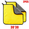 Microfiber Cleaning Towels - Thick, Soft Drying Cloths for Car Body Washing - Double Layer Cleaning Rags - Available in 1, 2, or 6 Packs - Essential Car Accessories