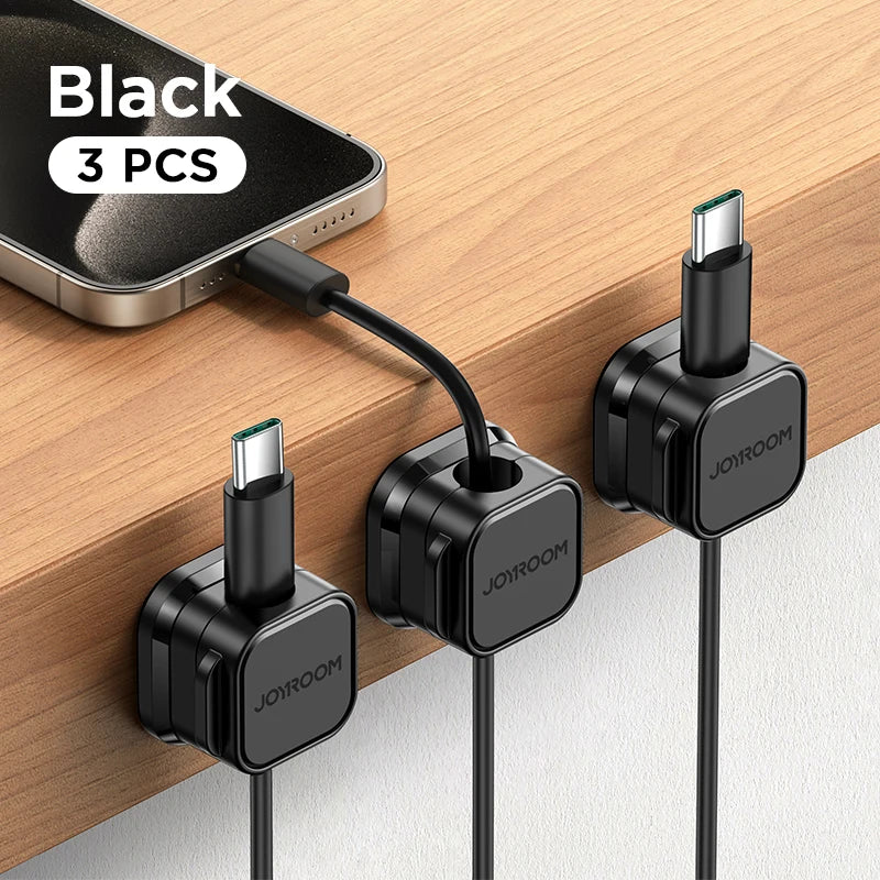 Magnetic Cable Clips - Adjustable Cord Management System for Under Desk Organization